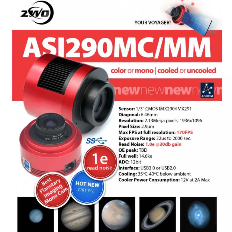 ZWO ASI 290MC (colors) 1936x1096 2.9µm Ganymedes