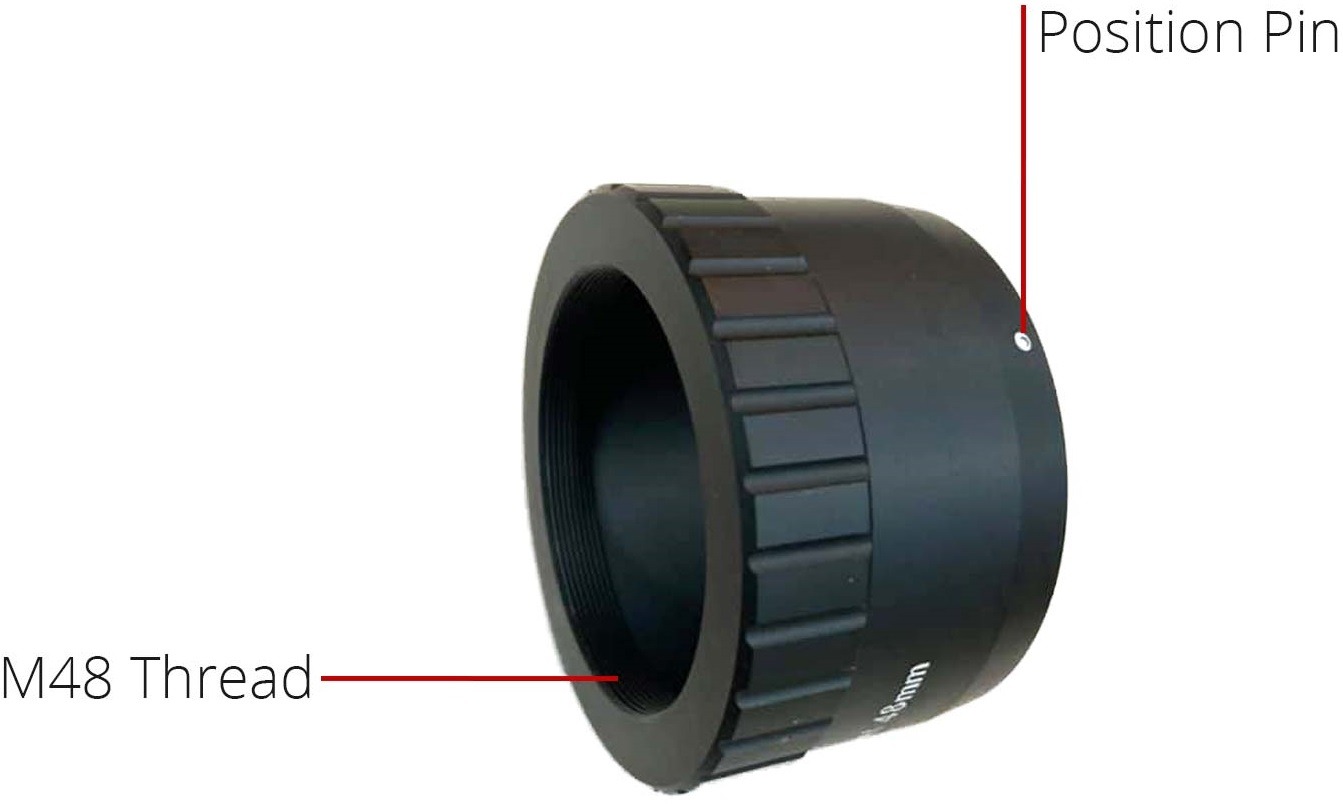 William Optics Sony E-mount M48 T-ring zwart
