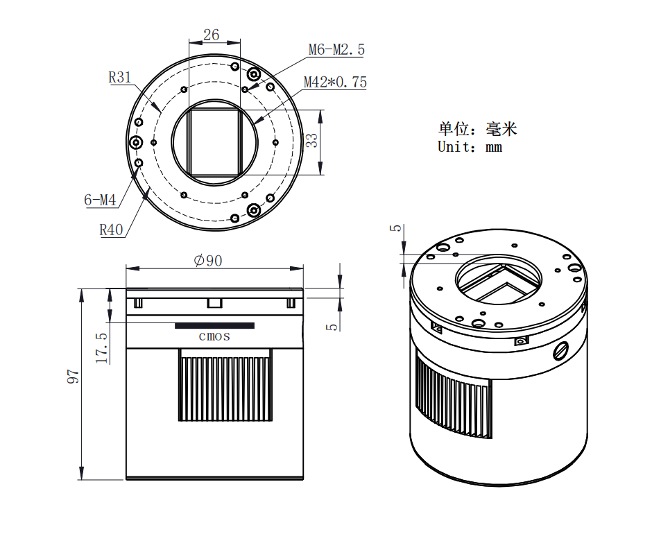 ZWO ASI2600MM-Pro cooled camera