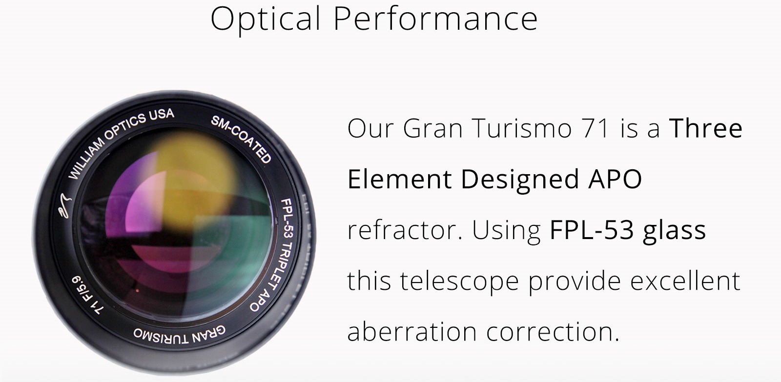 William Optics Gran Turismo 71 APO telescoop rood William Optics Gran Turismo 71 APO telescoop rood