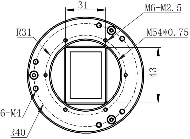 ZWO M54 sensor tilt adapter