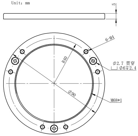 ZWO M68 sensor tilt adapter