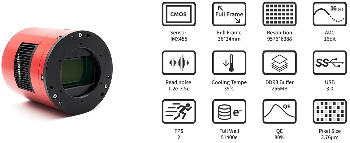 ZWO ASI6200MC Pro camera kleur Full Frame