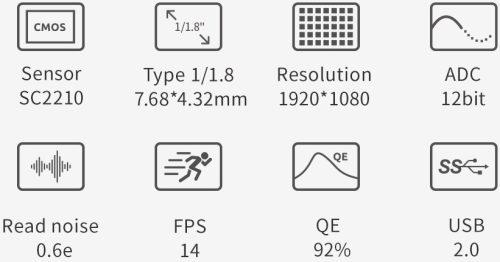 ZWO ASI220MM Mini guide camera