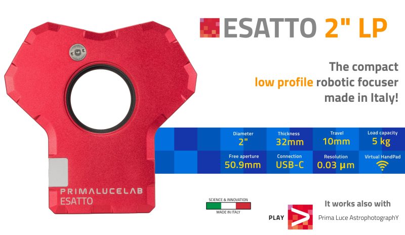 ESATTO 2 inch LP low profile robotic focuser overzicht
