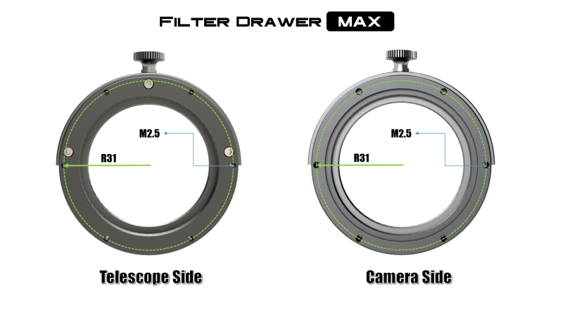 Player One filter drawer MAX afmetingen