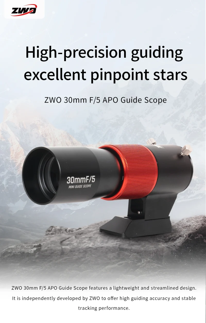 ZWO 30mm f/5 guidescope