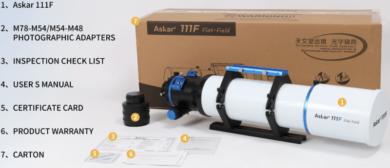 Askar 111F Flat-Field Quadruplet Askar 111F Flat-Field Quadruplet