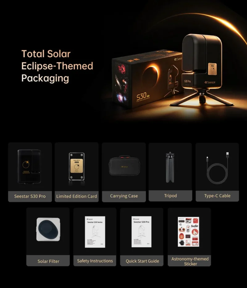 SeeStar S30 Pro Solar Eclipse Version - content SeeStar S30 Pro Solar Eclipse Version - content