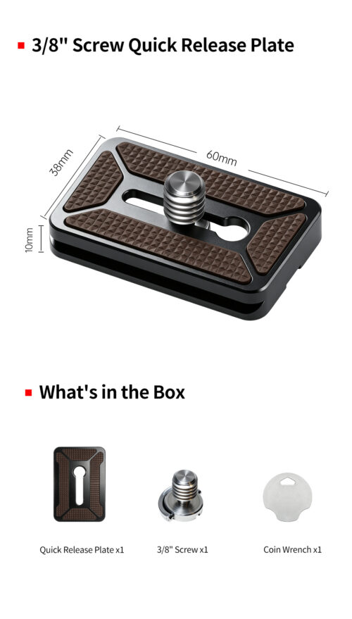SeeStar TH10 quick release plate - box content SeeStar TH10 quick release plate